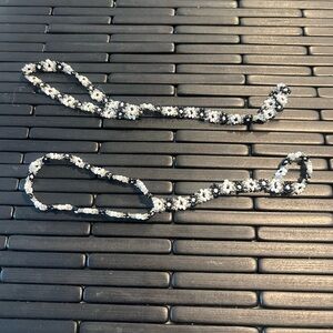 Black and White Beaded feet jewelry